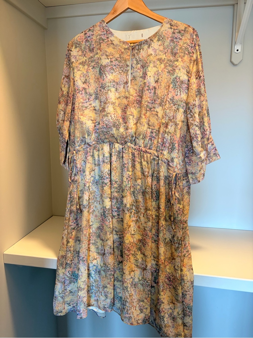 Floral Pastel Smocked Waist Dress